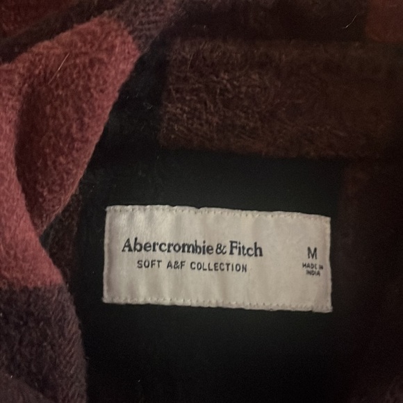 Abercrombie Men’s Soft Red and Black Flannel Size M - Picture 5 of 6